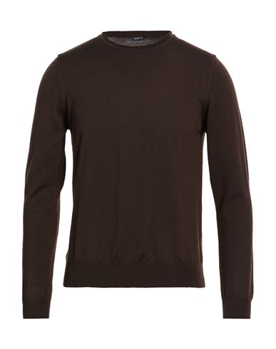 Man Sweater Dark brown Size 38 Merino Wool