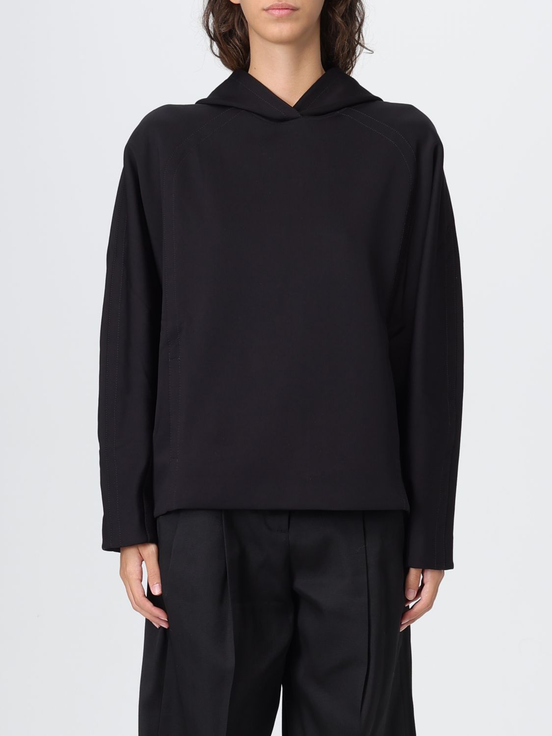 Sweatshirt Woman color Black