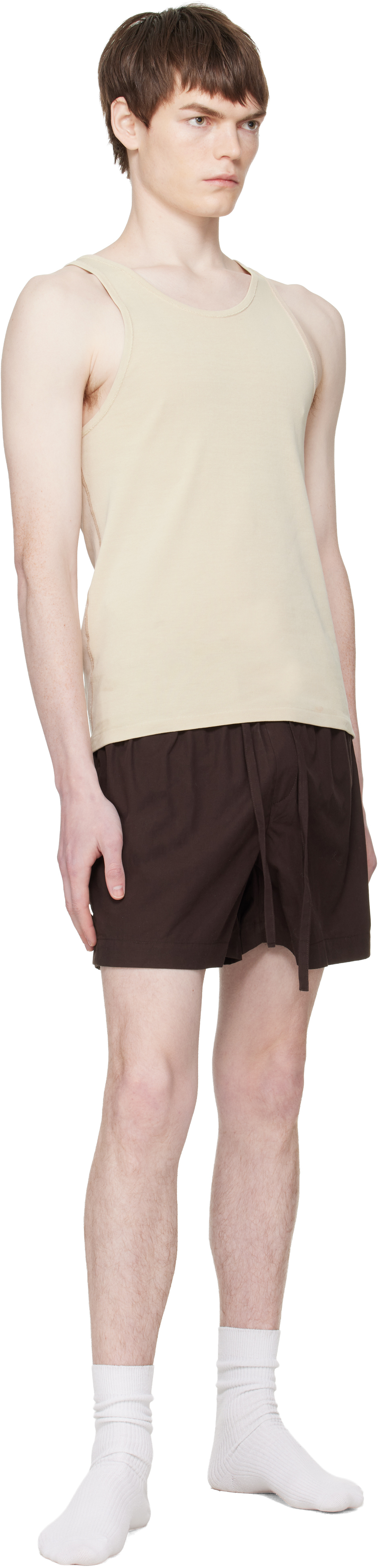 Brown Pajama Shorts