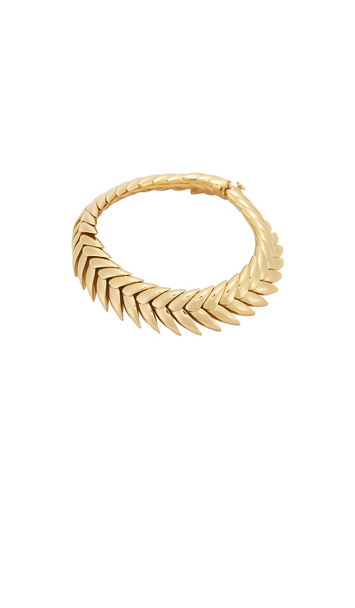 Bevza Spikelet Bracelet in Metallic Gold