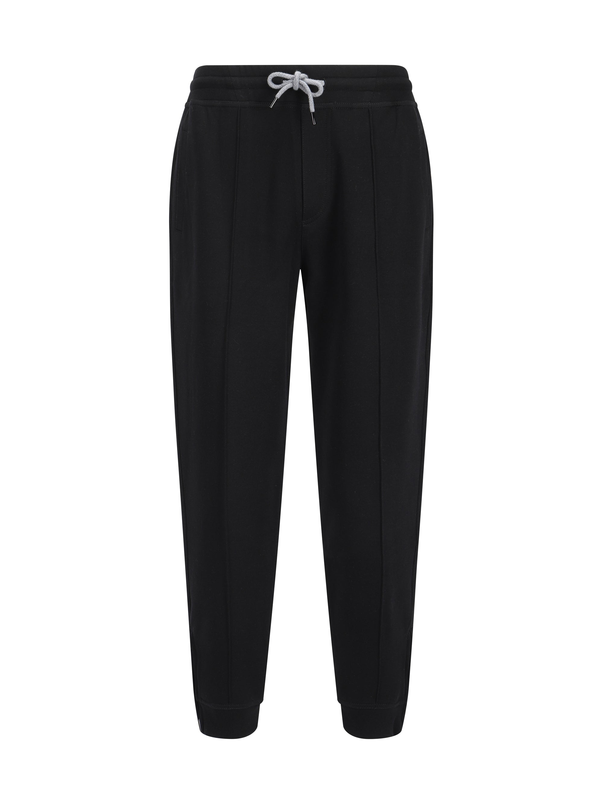 Cotton-Blend Joggers — Black