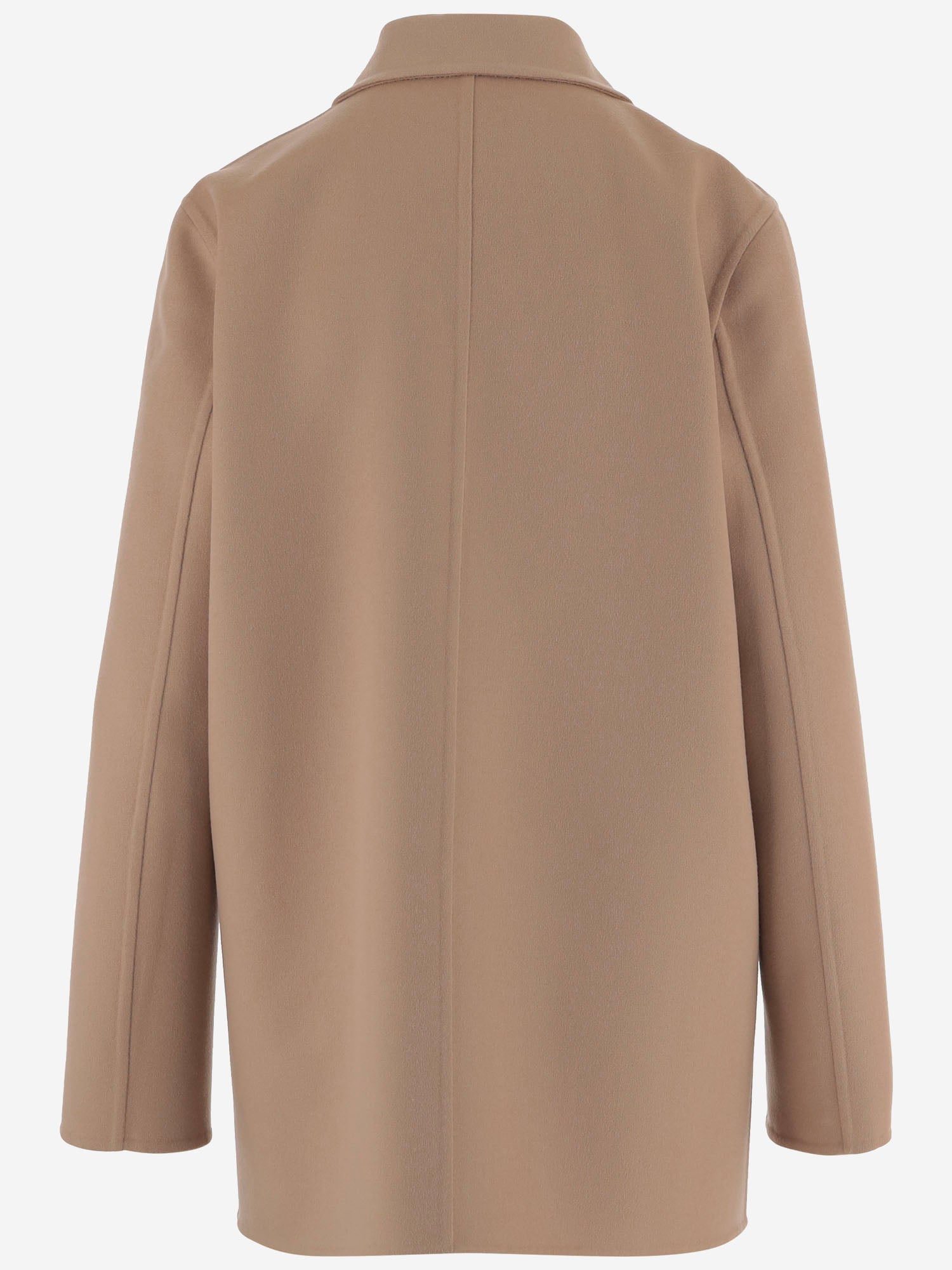 Wool and Cashmere Blend Coat — Beige