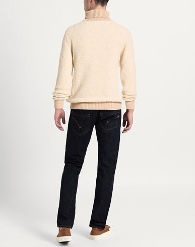 Man Turtleneck Beige Size 38 Acrylic, Wool, Polyamide