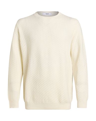 Man Sweater White Size 48 Merino Wool