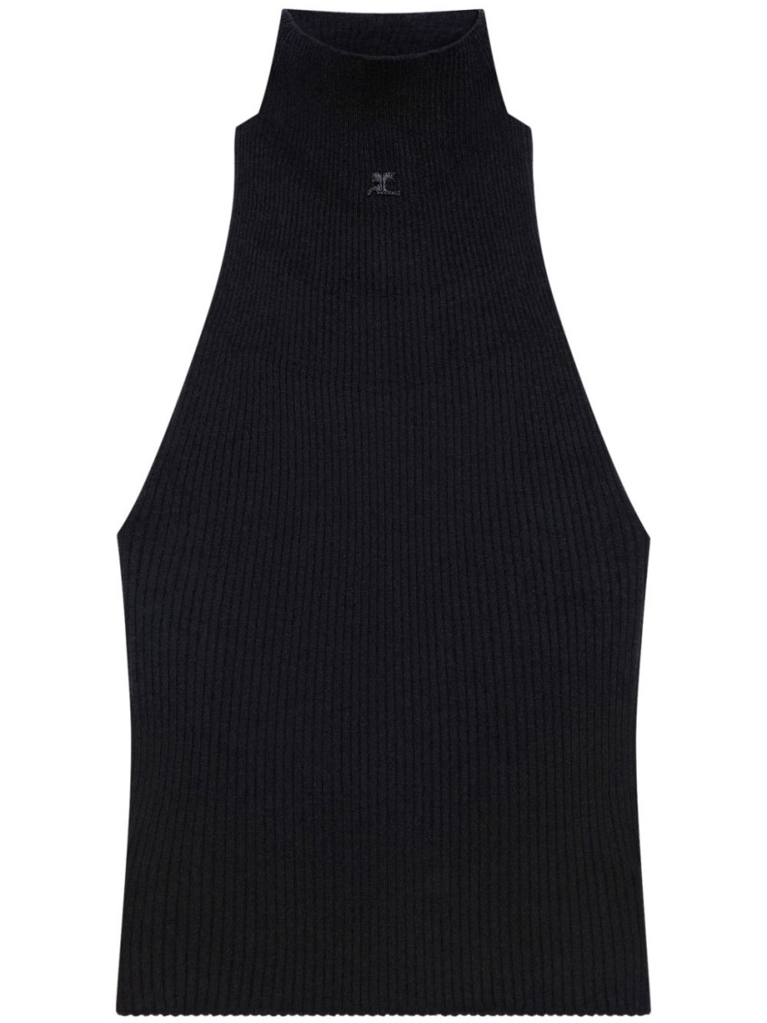 Topwear In Black Cotton