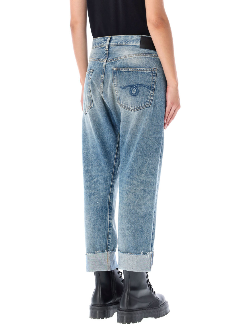 Crossover cropped jeans