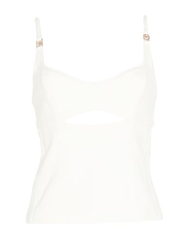 Woman Top White Size 10 Viscose, Nylon, Elastane