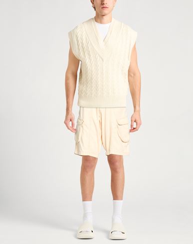 Man Shorts & Bermuda Shorts Cream Size 36 Cotton