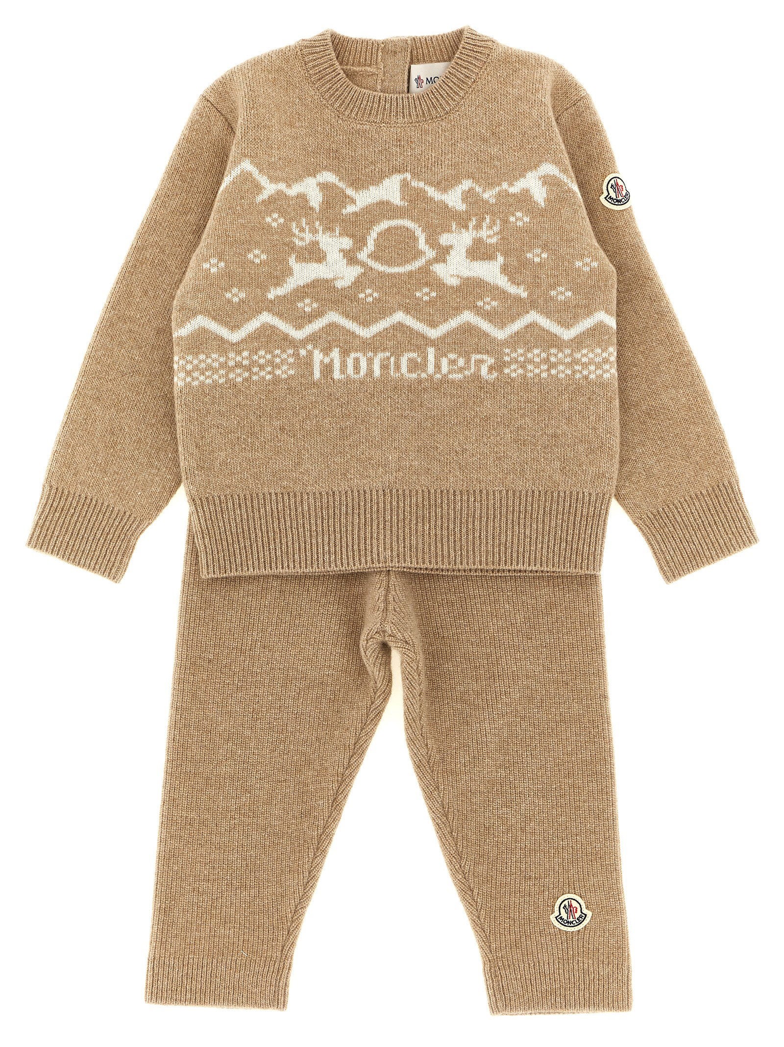 Nordic Jacquard Sweater Set — Beige
