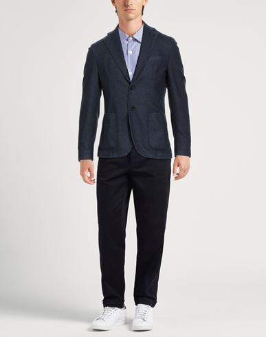 Man Blazer Navy Size 40 Virgin Wool, Polyester