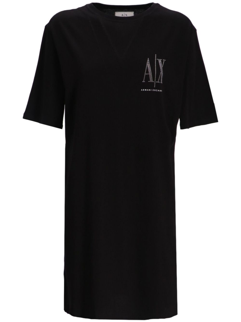 Logo-print T-shirt dress - Black