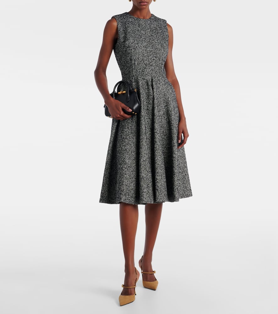 Wool-blend midi dress