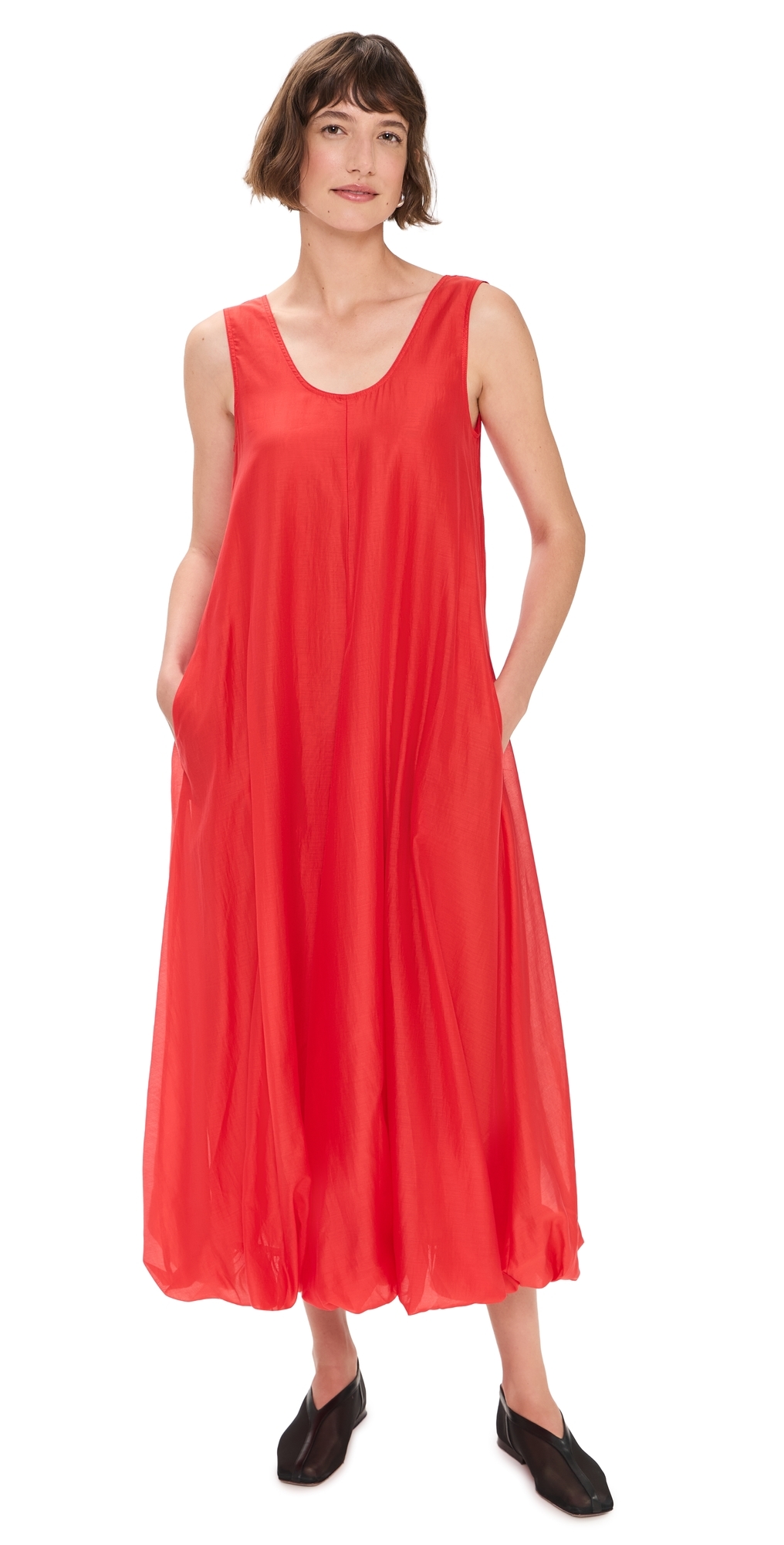 Long Balloon Dress Coral