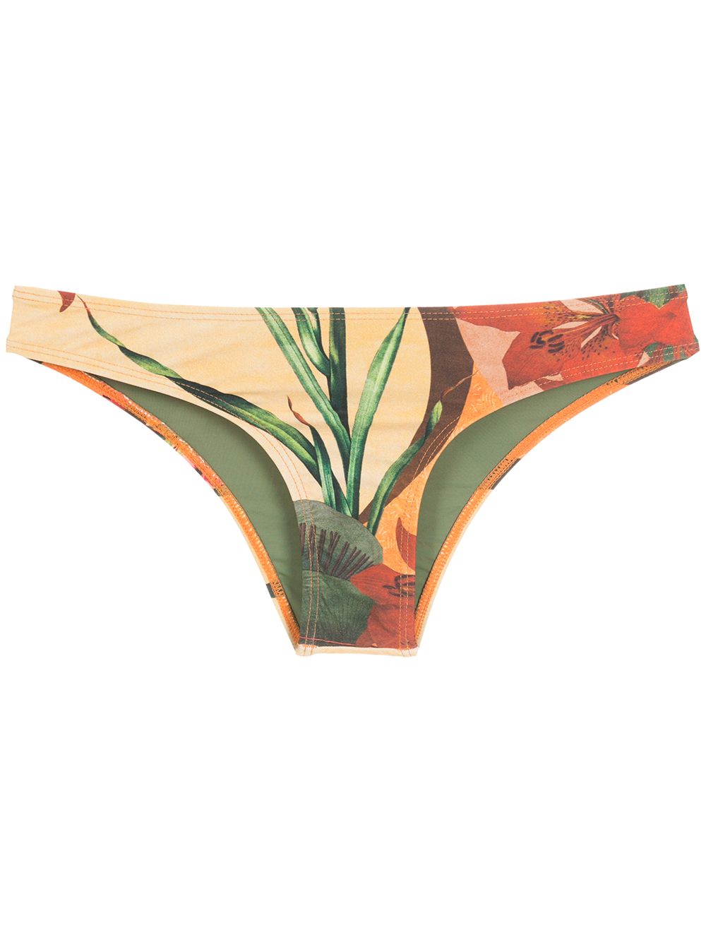 Waikiki leaf-print pants - Yellow