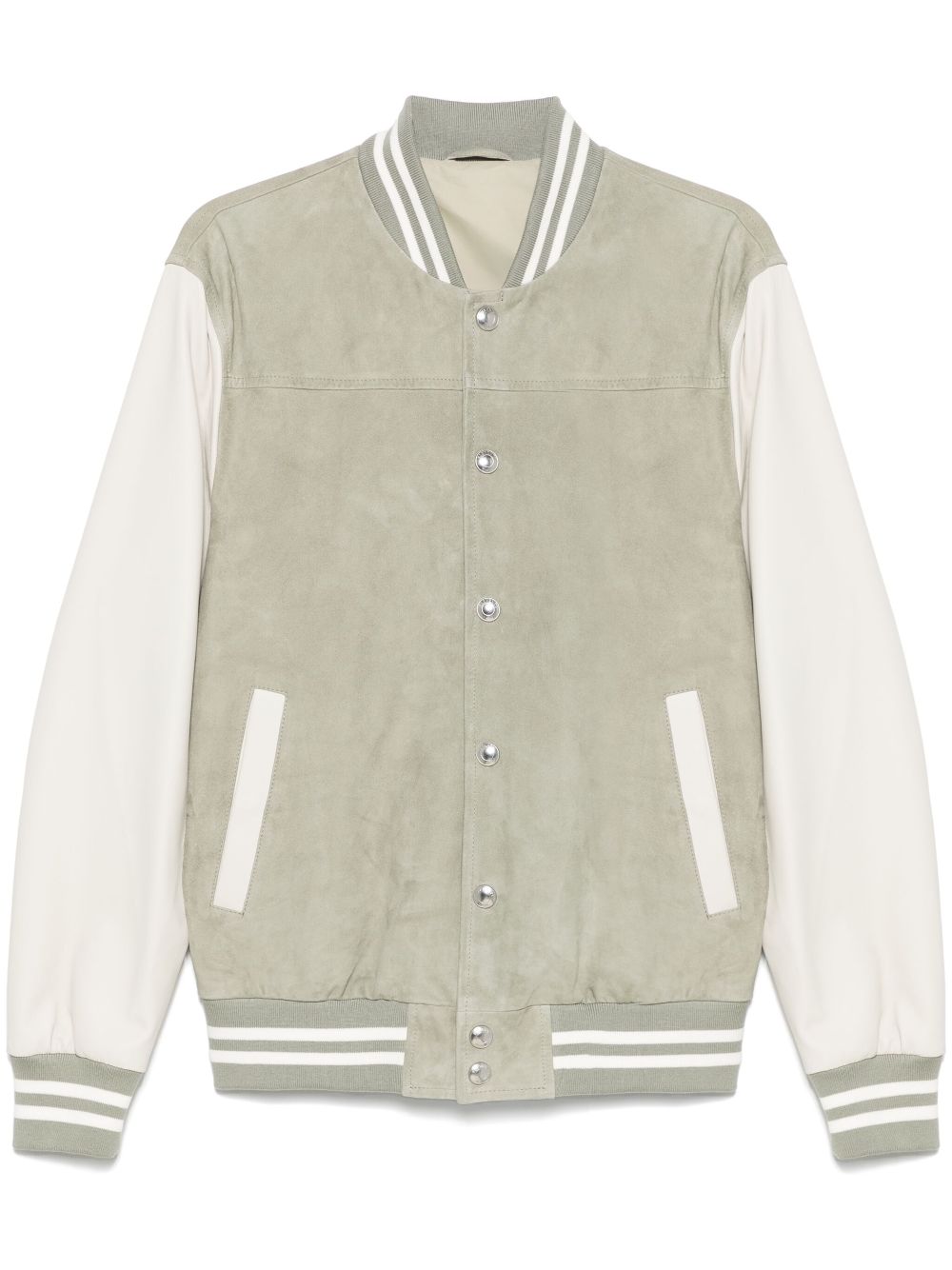 Panelled bomber jacket - Neutrals
