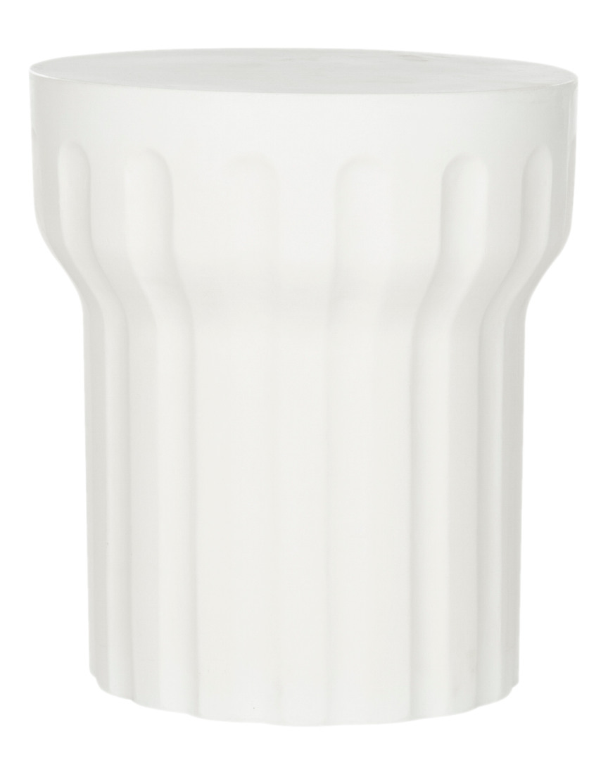 Vesta Indoor/Outdoor Modern Concrete Round 15.3in Dia Accent Table