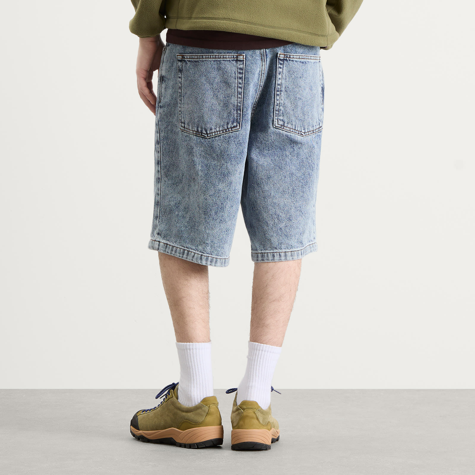 Men's Big Boy Denim Shorts in Heavy Washed Blue