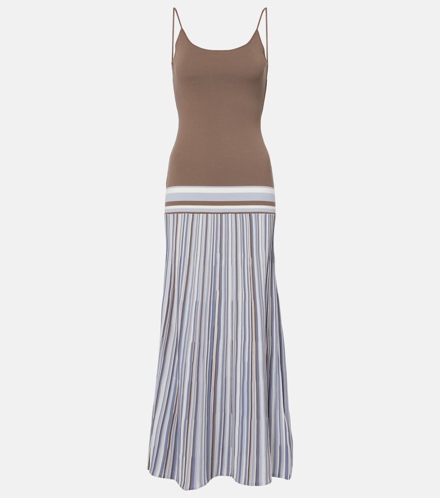 Citara striped cotton-blend maxi dress