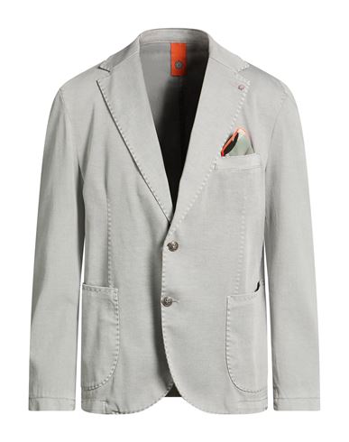 Man Blazer Light grey Size 46 Cotton, Elastane