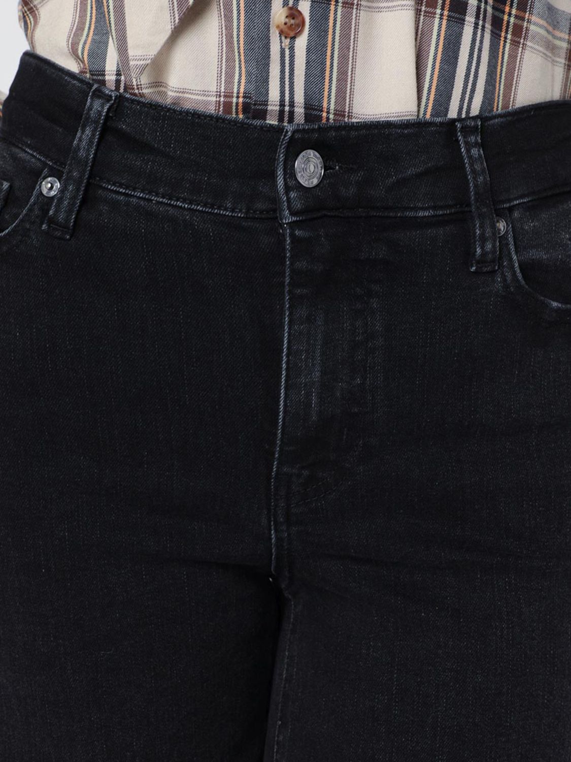 Le Slim Palazzo High Rise Jeans in Black