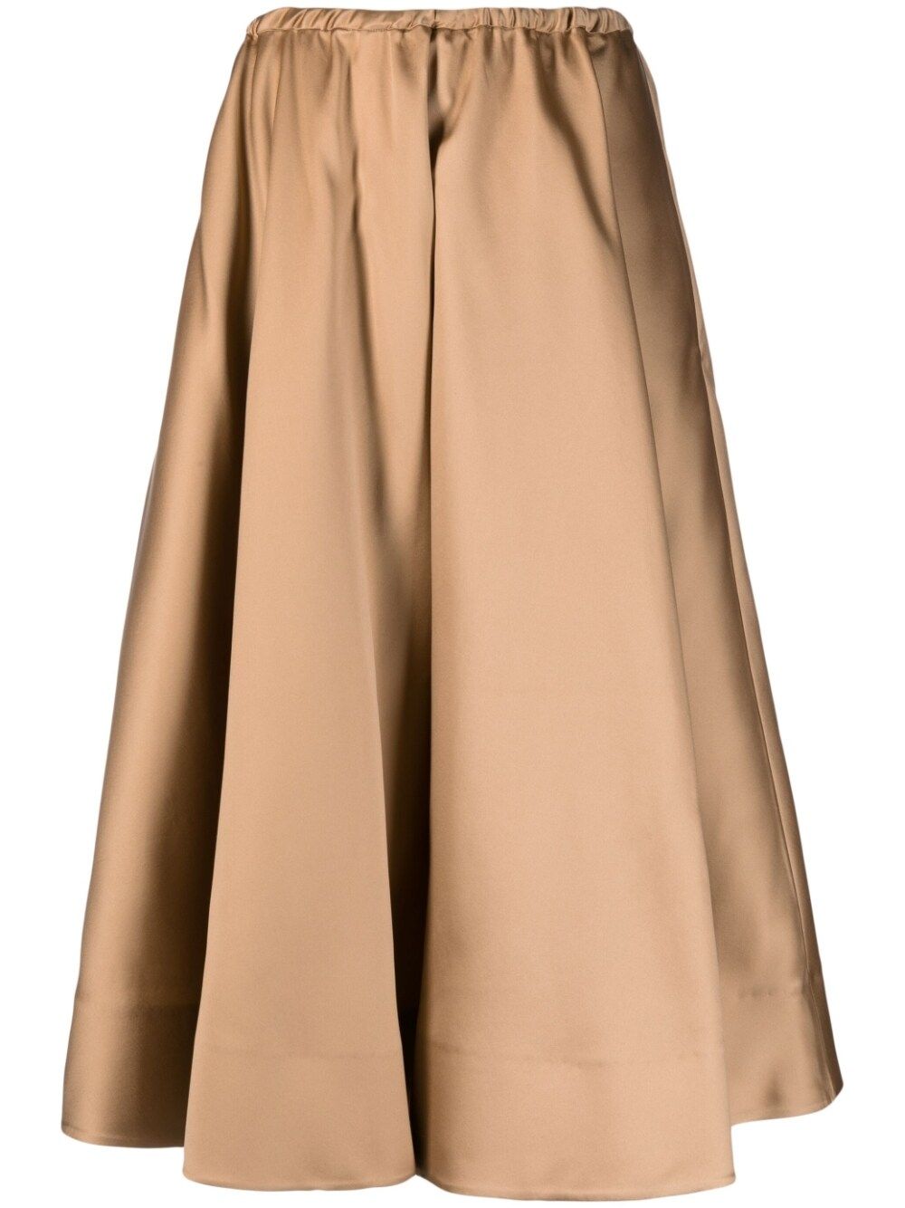 Pleated mid-length skirt - Neutrals