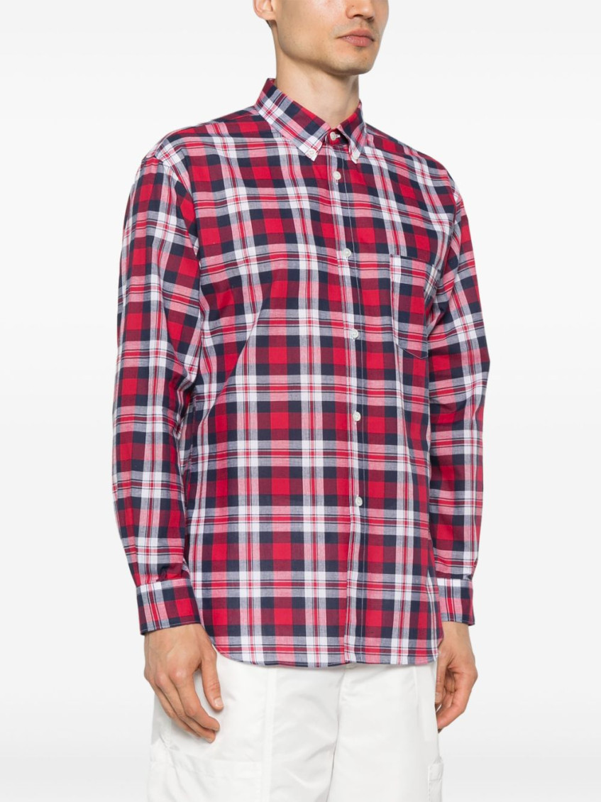 Red Long Sleeve Plaid Shirt