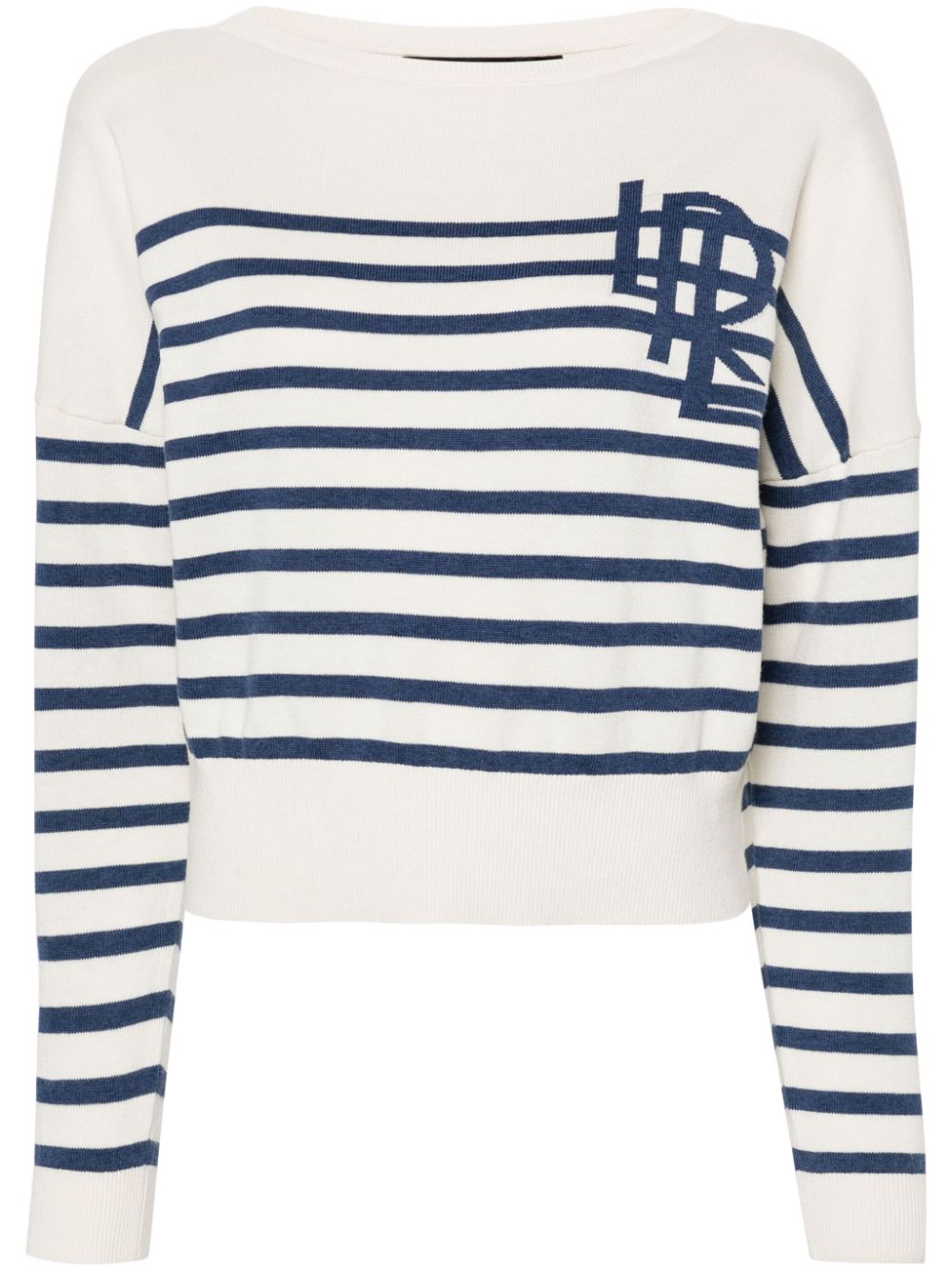 Hainvette striped cotton jumper - Neutrals