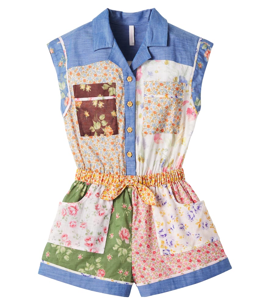Lucky floral cotton playsuit