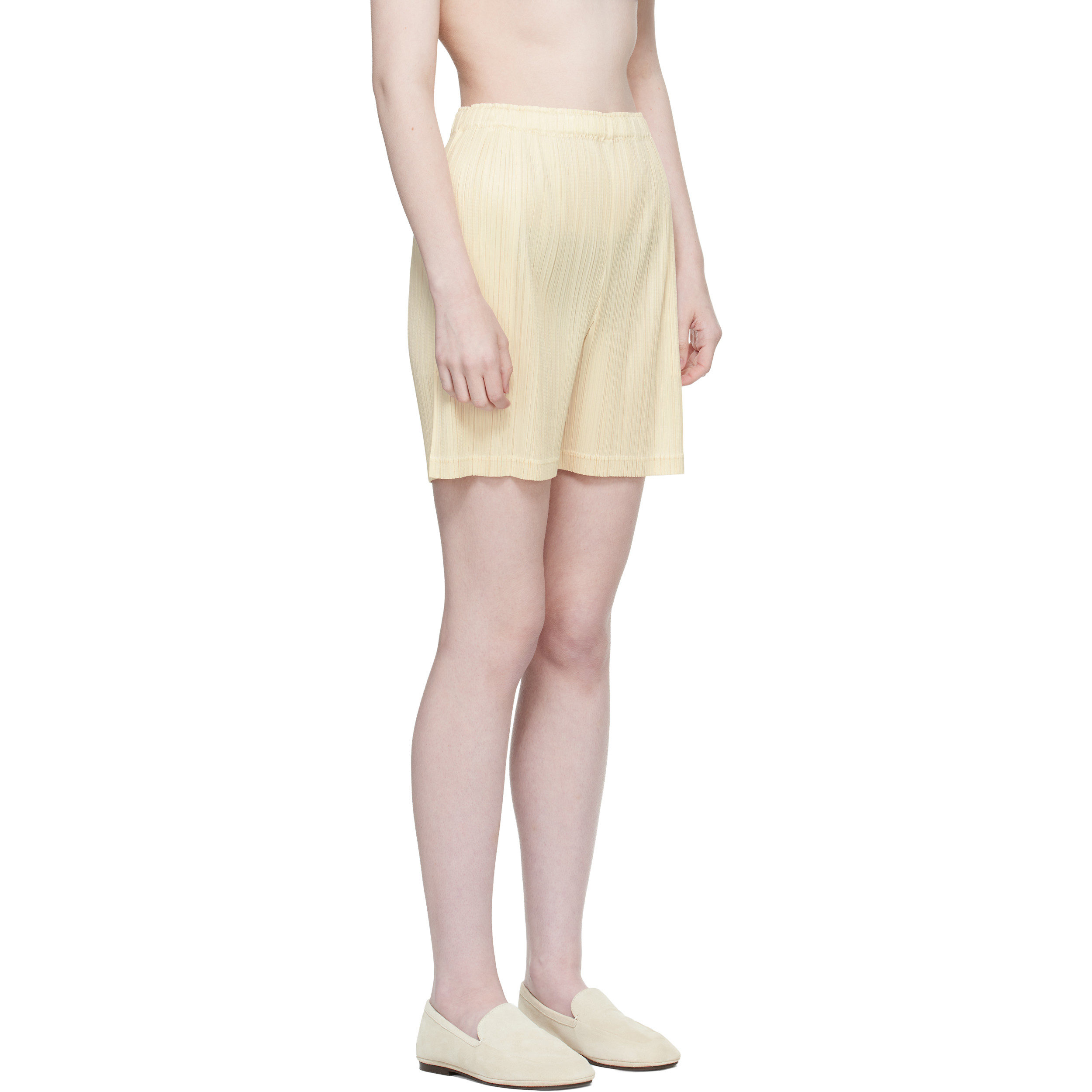 Beige Loop Shorts