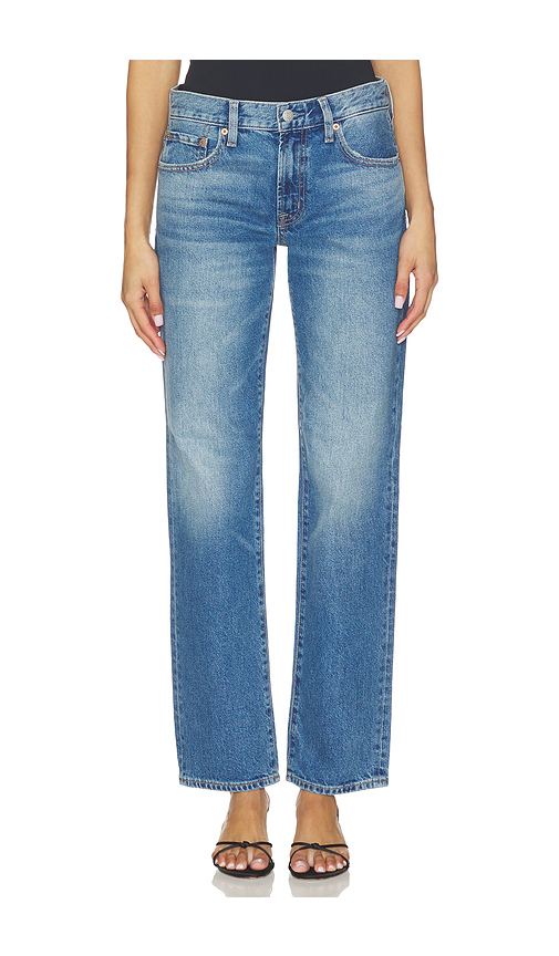PISTOLA Issa Mid Rise Relaxed Straight Jeans in Blue. 24. Also , 26, 27