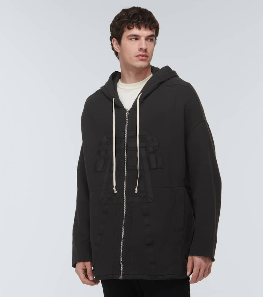 Zip-up cotton hoodie