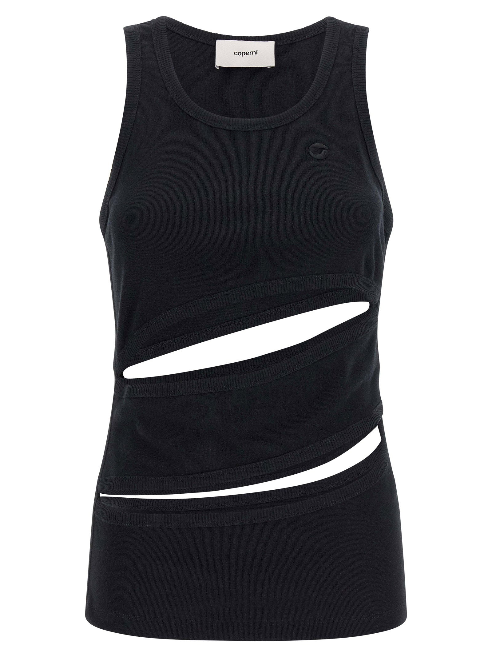 Spiral Tank Top — black