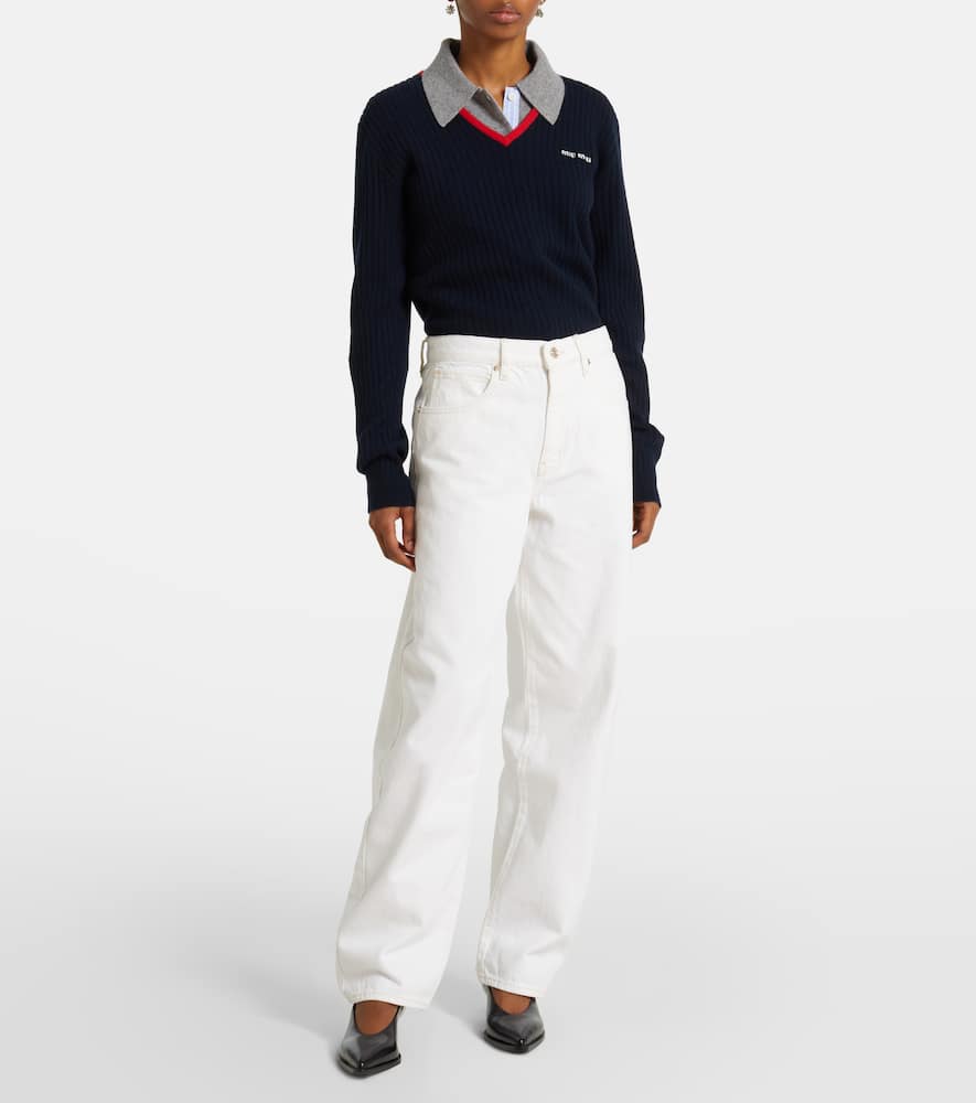 Frame Low Slung barrel-leg jeans