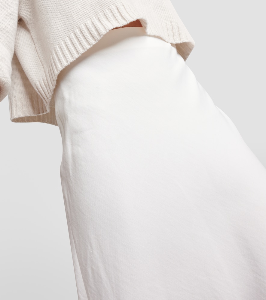 Twill maxi skirt