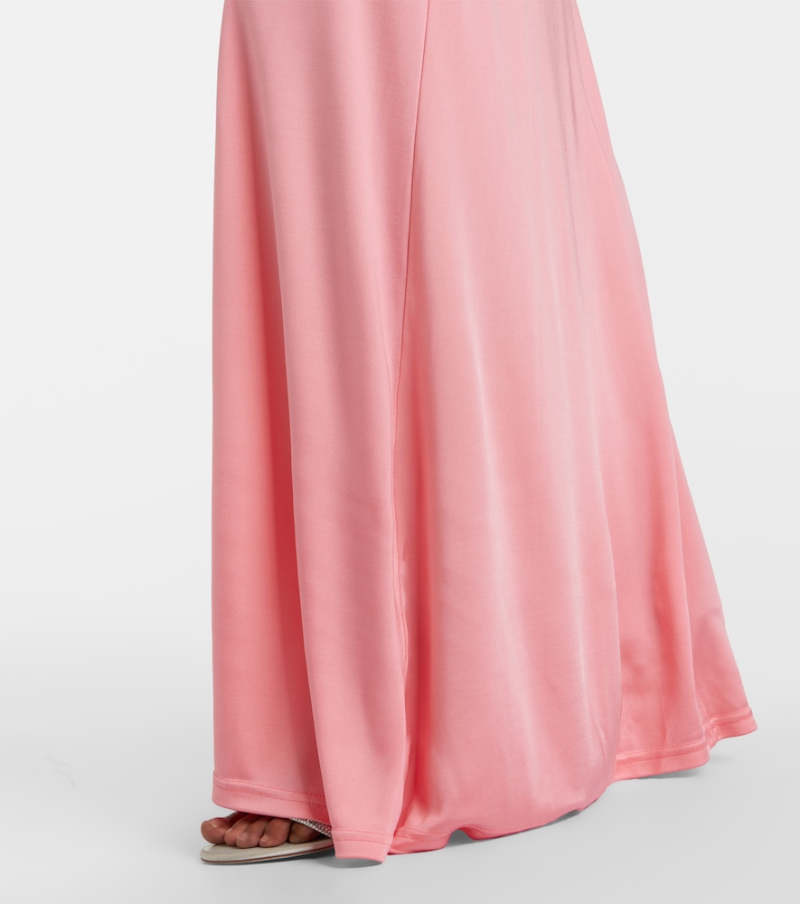 Embellished satin gown