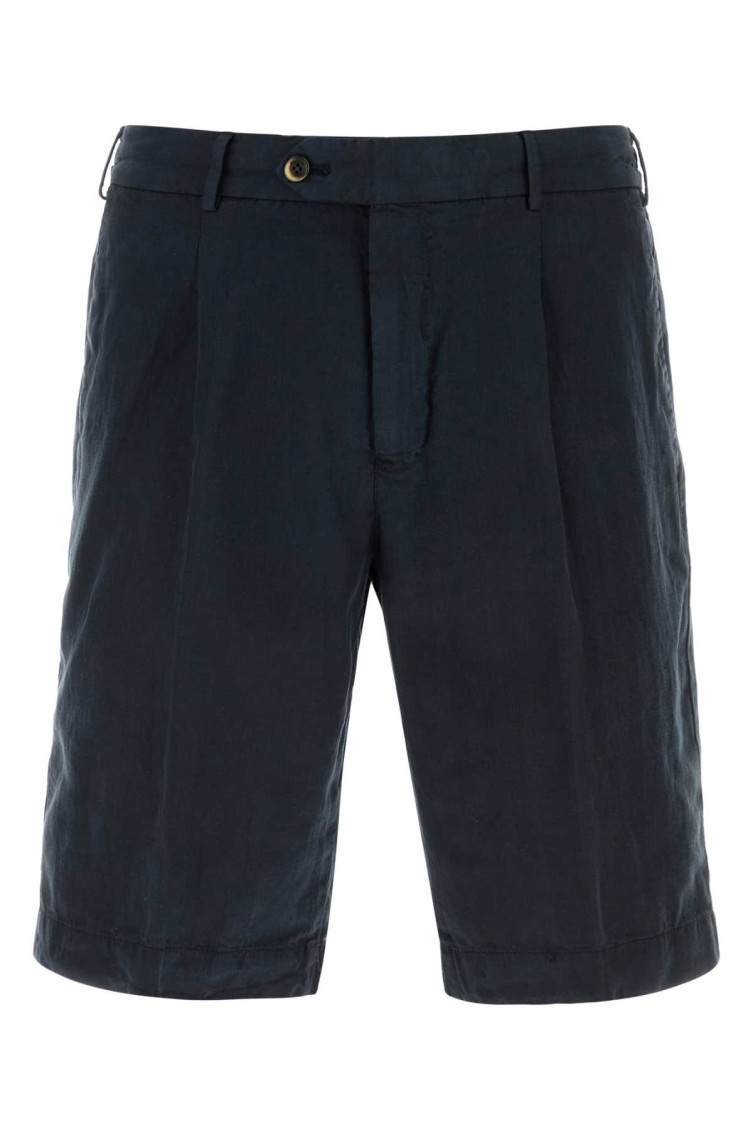 Blue Lyocell Blend Bermuda Shorts