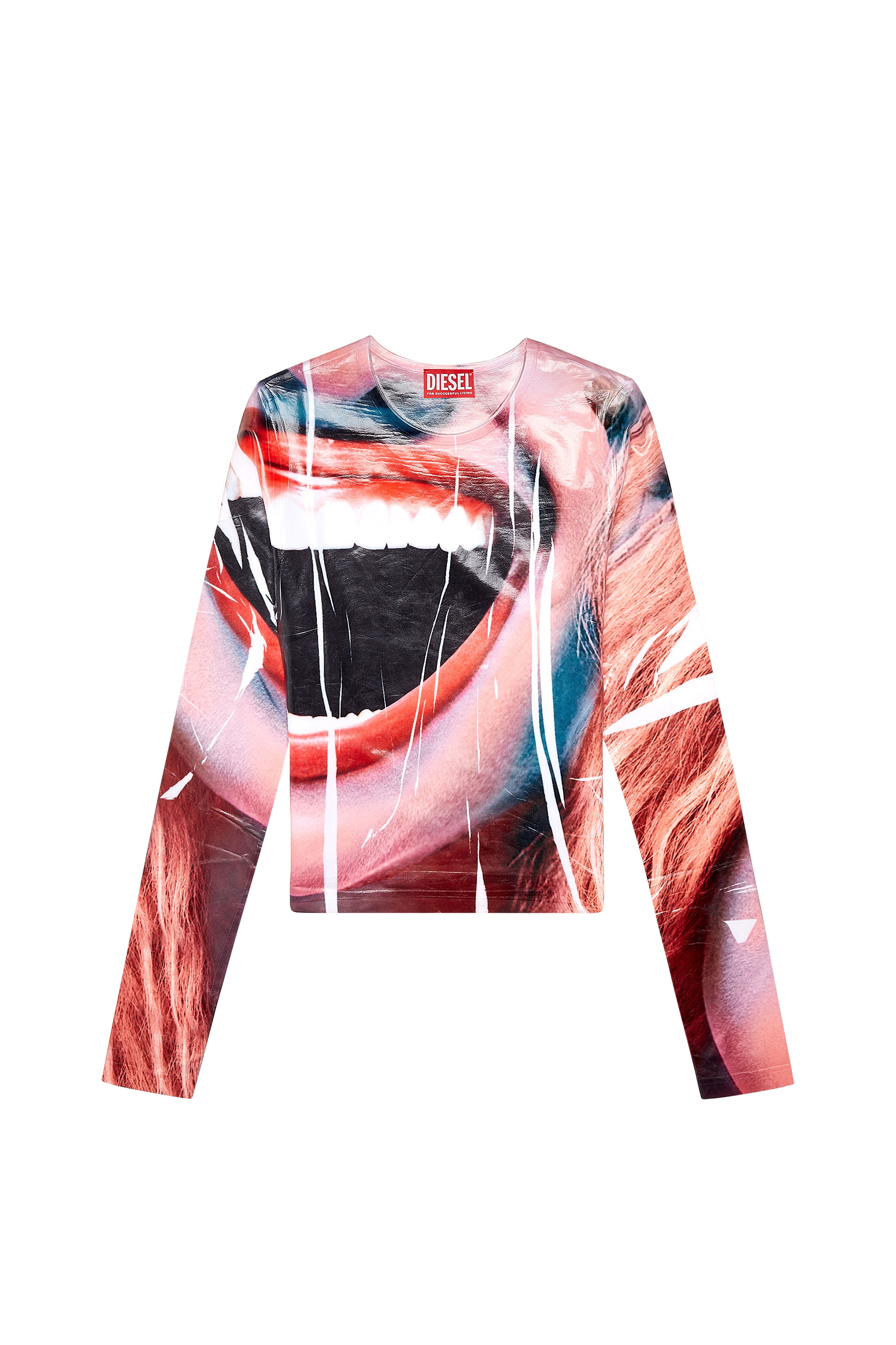 Graphic-print stretch T-shirt - Red
