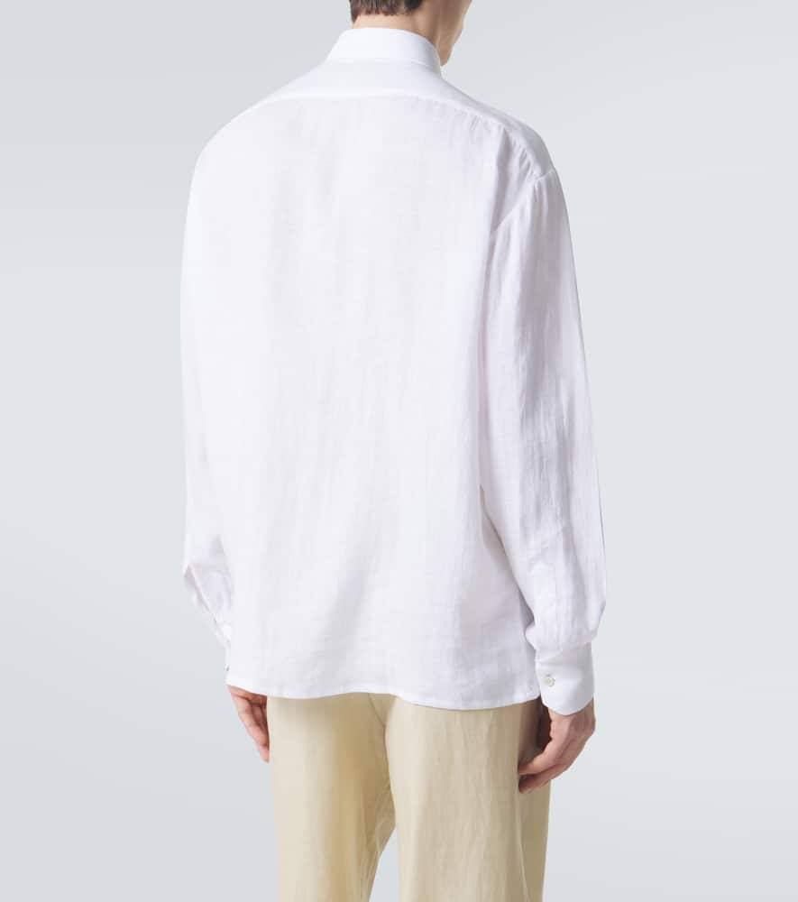 Dorian bow-detail linen shirt