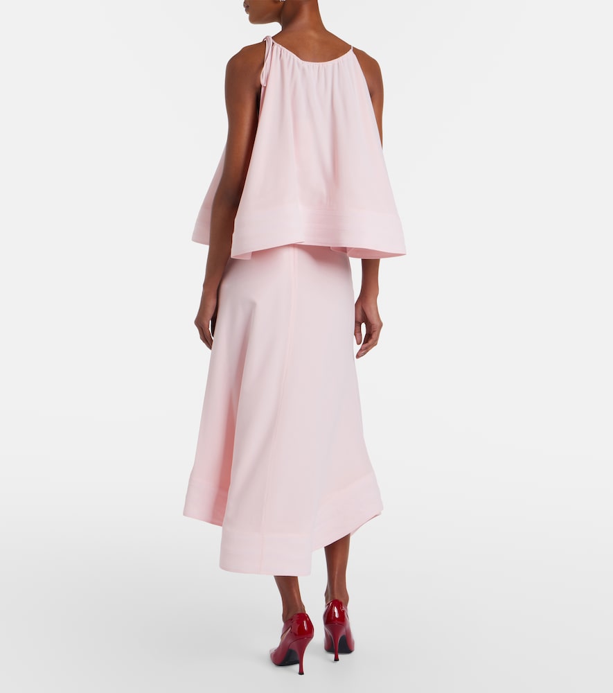 Silk midi skirt