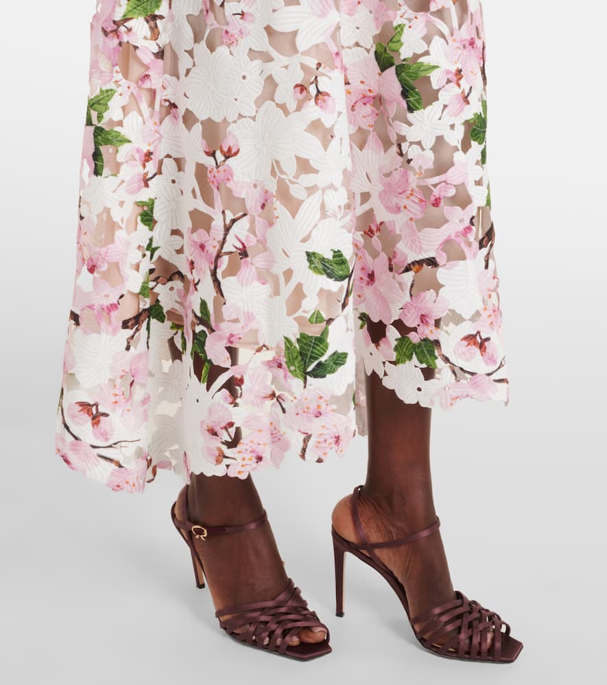 Floral lace cocktail dress