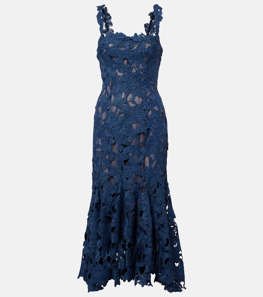 Guipure lace midi dress