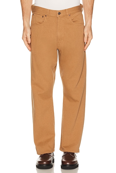 Beams Plus 5 Pocket Classic OC Pique in Brown. 36. Also