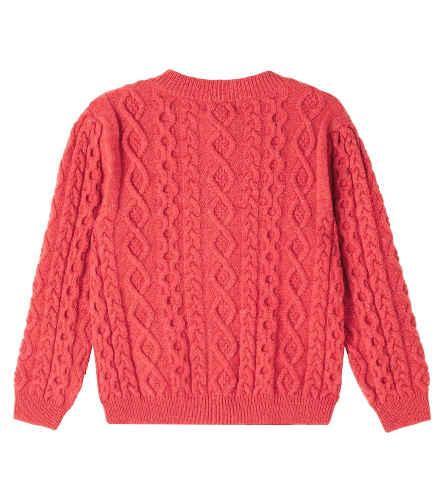 Lalisa cable-knit wool-blend cardigan
