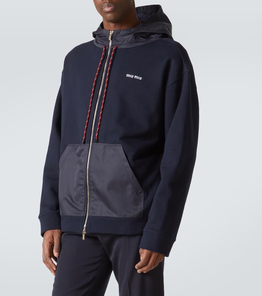 Cotton zip-up hoodie