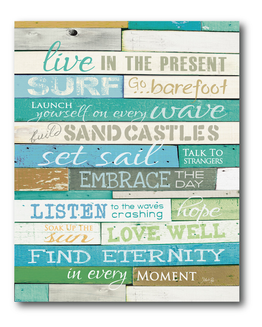 Wall Decor Live in the Present Canvas Wall Art