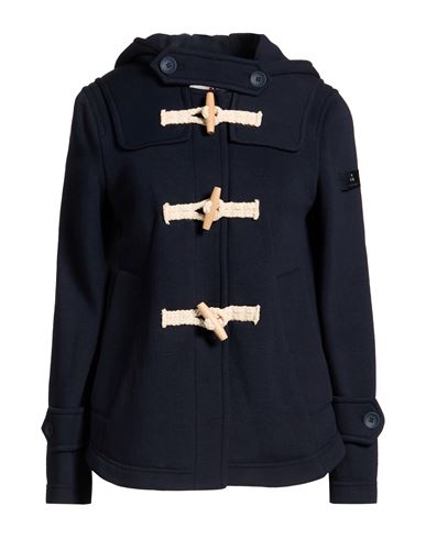Woman Coat Navy Size 2 Cotton, Polyamide
