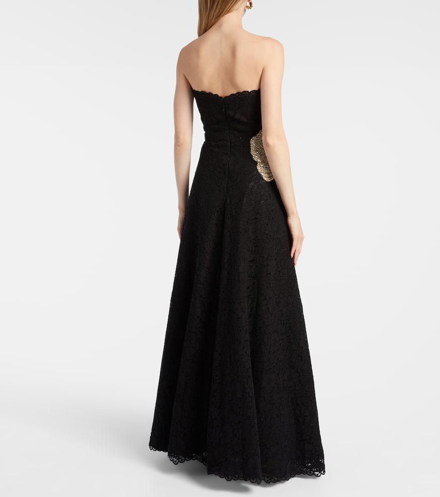 Hallis embellished lace gown