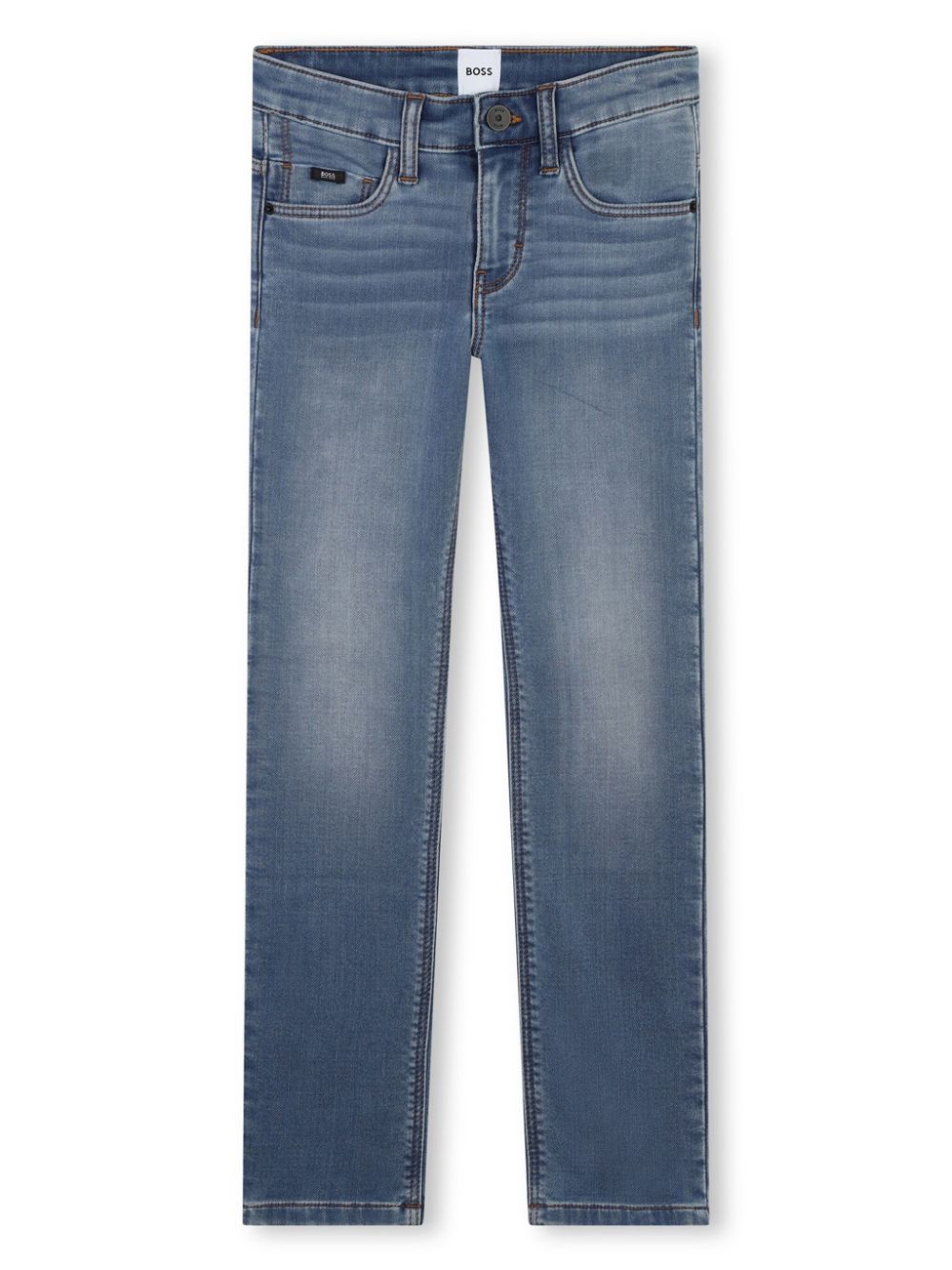 Low-rise straight-leg jeans - Blue