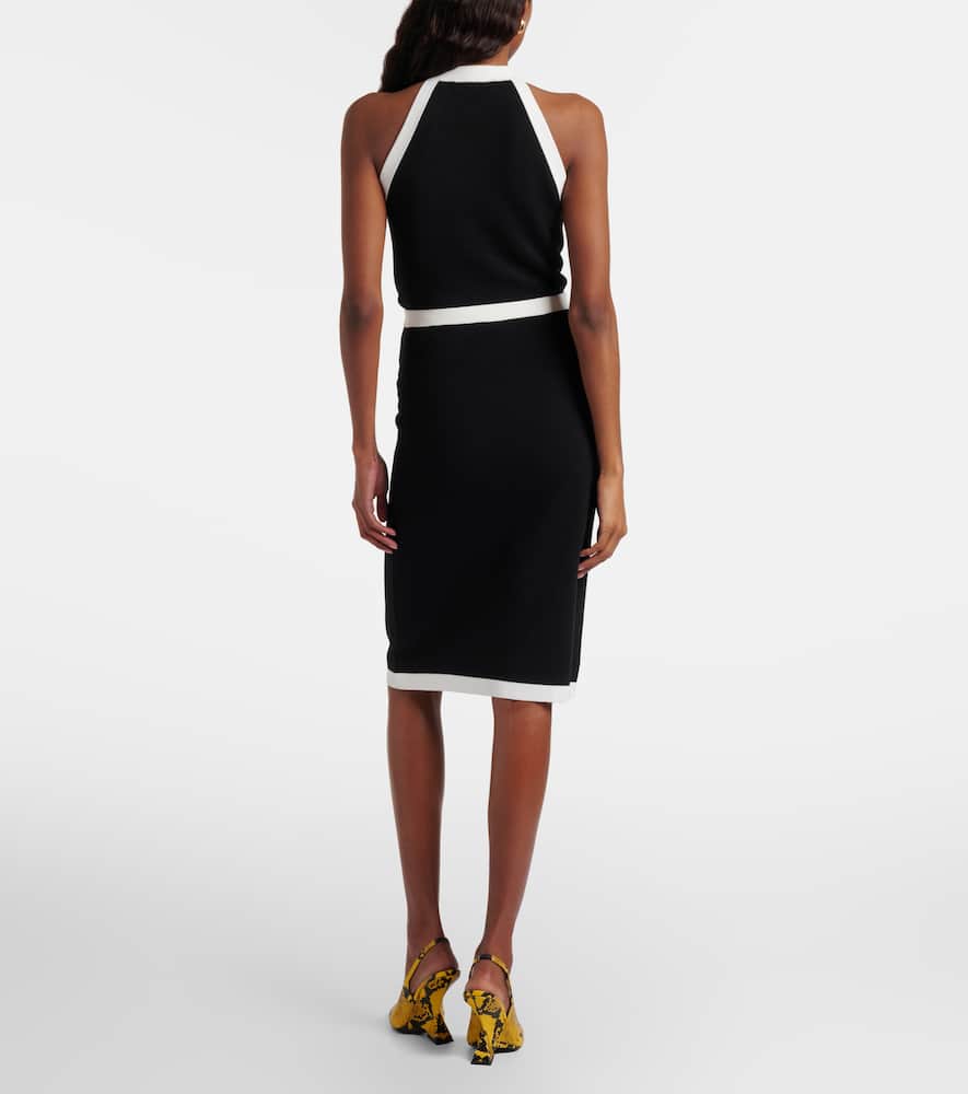 Ribbed-knit pencil skirt