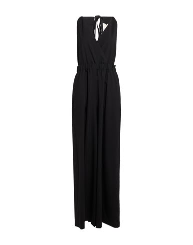 Alysi Crème Woman Jumpsuit Black Size 2 Virgin Wool, Elastane